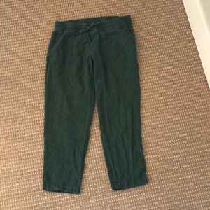 Cropped Linen Joggers